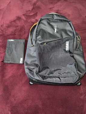 Thule Black Backpack with Black Accessory Pouch